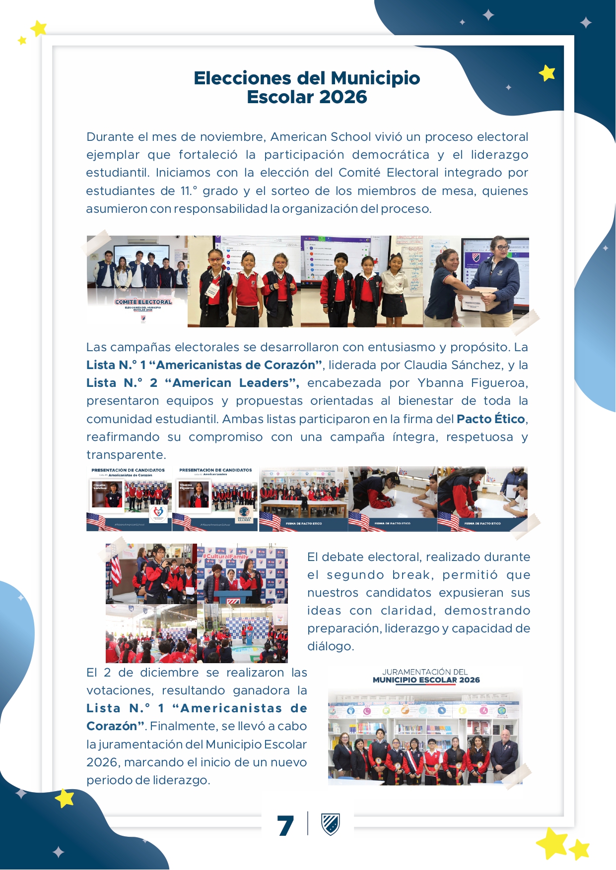 Presentamos la 6ta edición de nuestro boletín institucional, correspondiente al mes de Setiembre 2025.  We are a American School!