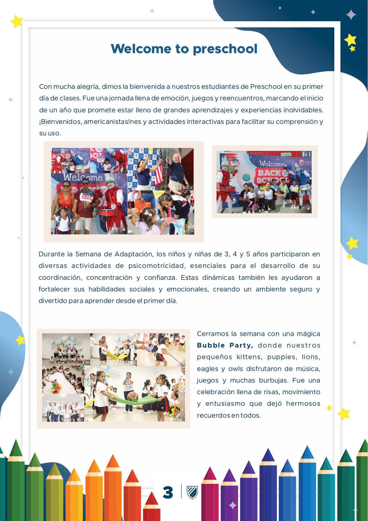 Presentamos la 10 edición de nuestro boletín institucional, correspondiente al mes de diciembre 2024.  We are a American School!