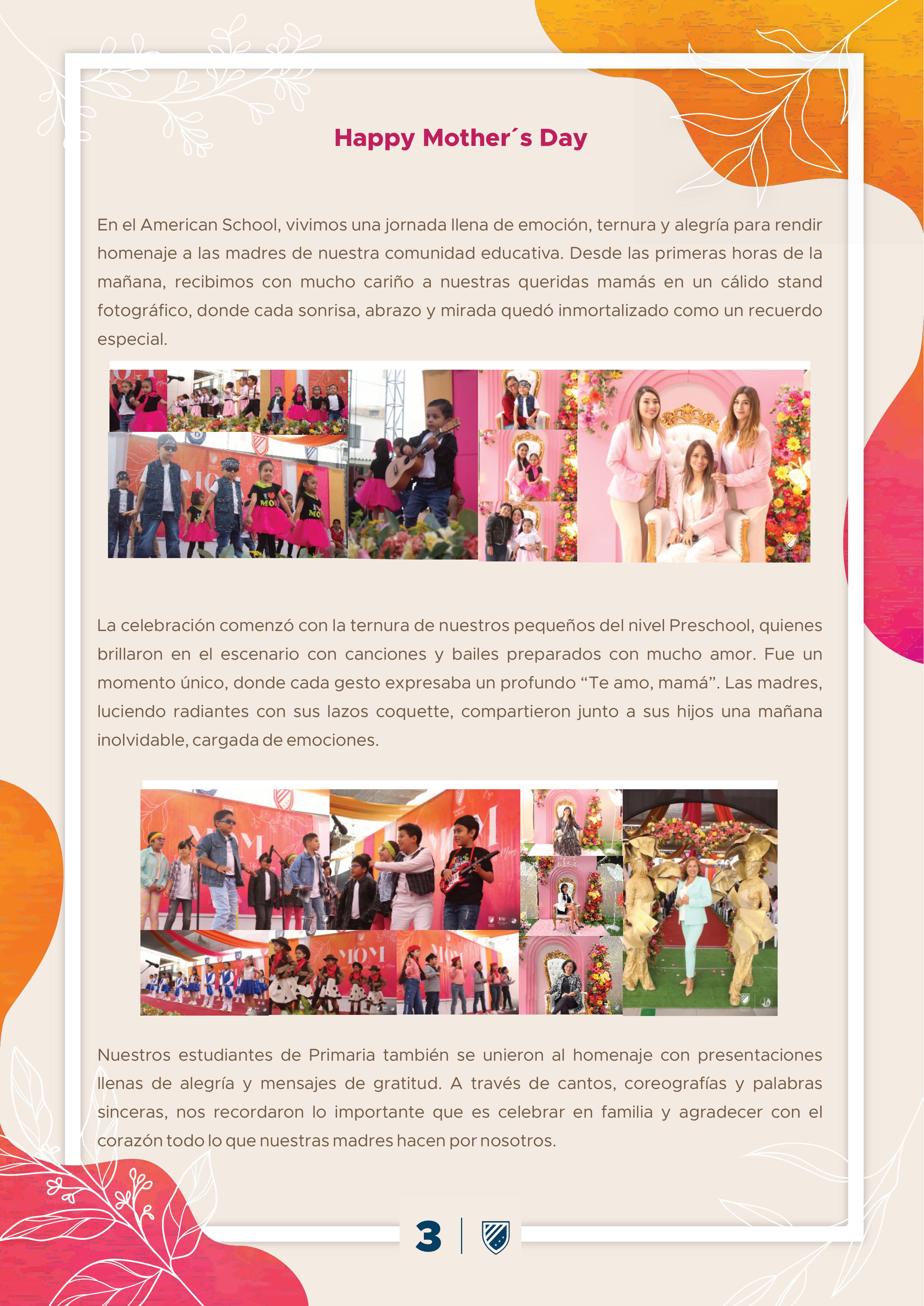 Presentamos la 10 edición de nuestro boletín institucional, correspondiente al mes de mayo 2025.  We are a American School!
